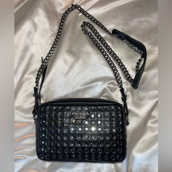 prada soft calf jewelled camera body bag - Picture 3 of 5